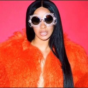 Blue crystal rhinestone sunglasses